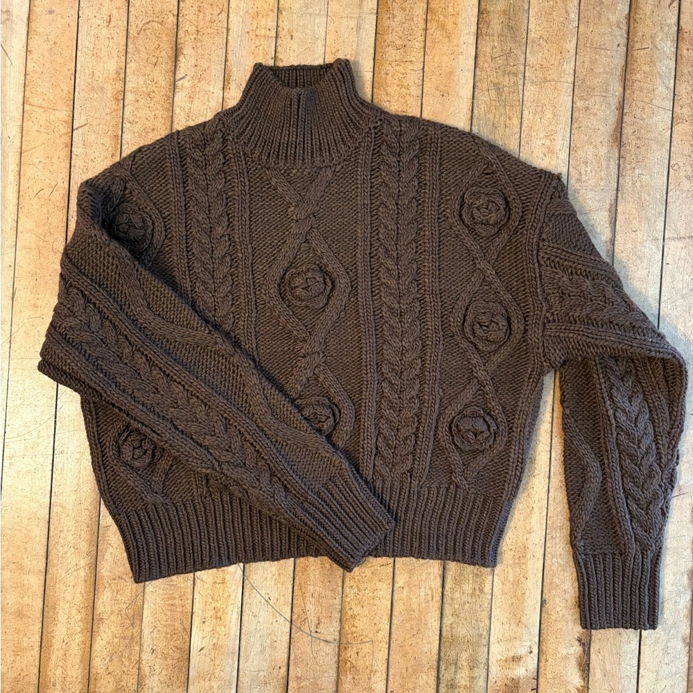 Buffalo David Bitton Dark Brown Turtleneck Sweater